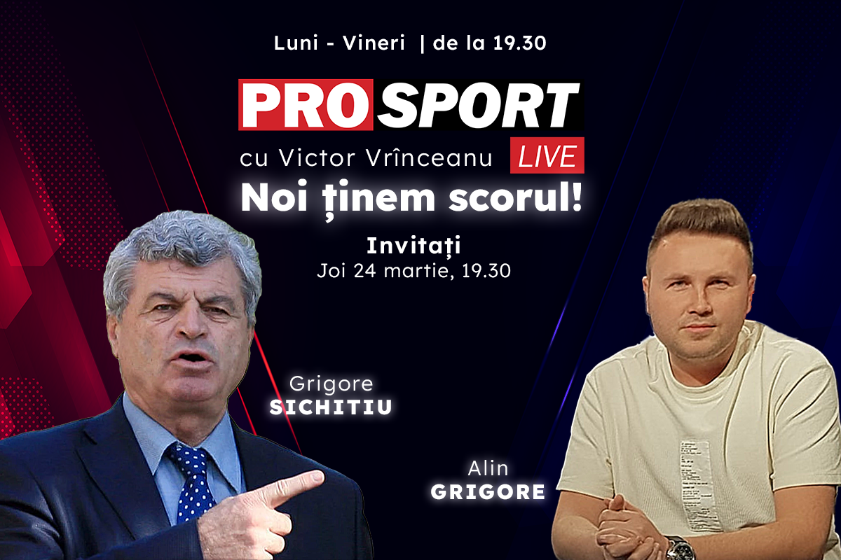 ProSport Live, o nouă ediție pe prosport.ro! Grigore Sichitiu și Alin Grigore vorbesc despre cele mai importante subiecte din fotbal!