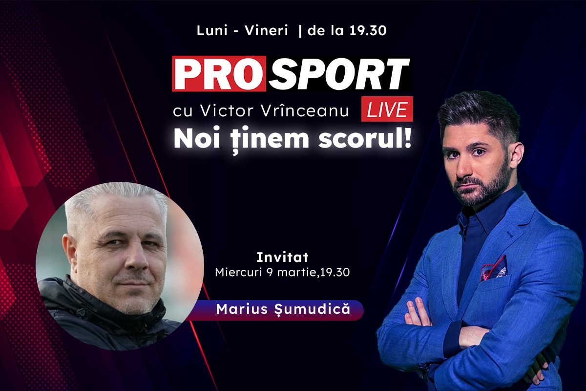 ProSport Live, o nouă ediție premium pe prosport.ro! Marius Șumudică, one-man show, vorbește despre cele mai importante subiecte din fotbal!