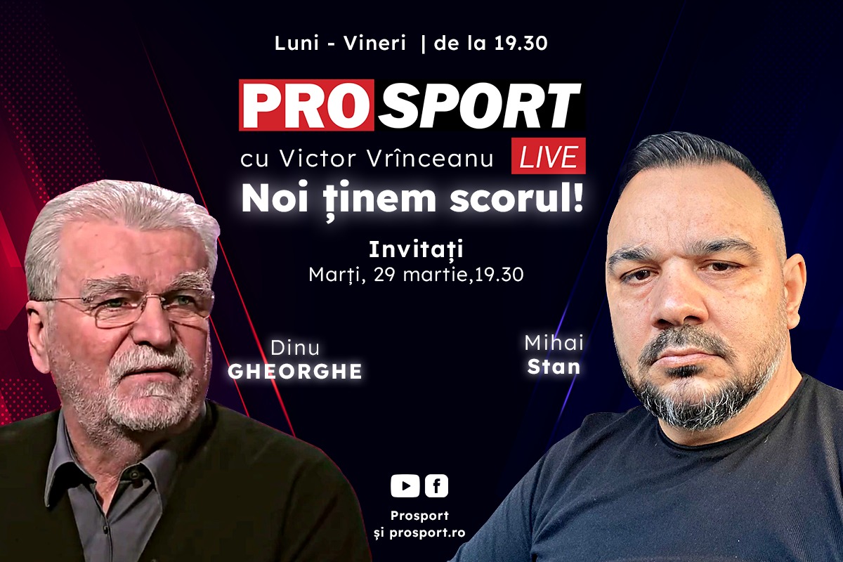 ProSport Live, o nouă ediție premium pe prosport.ro! Dinu Gheorghe și Mihai Stan vorbesc despre cele mai importante subiecte din fotbal!