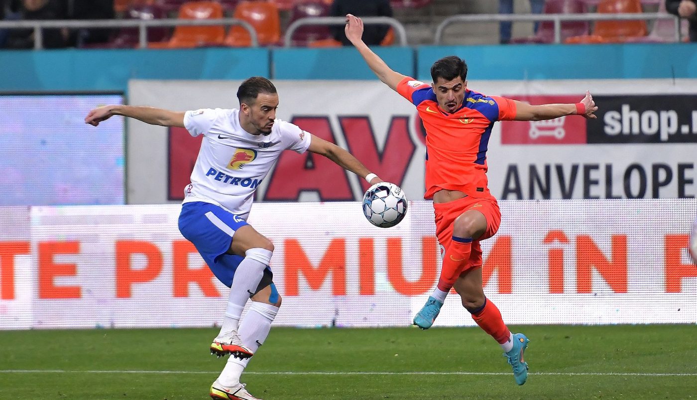 Decizie ciudată în FCSB – Farul! Două cartonașe galbene acordate unui singur jucător în doar două secunde, după ce arbitrul a fluierat o singură dată!