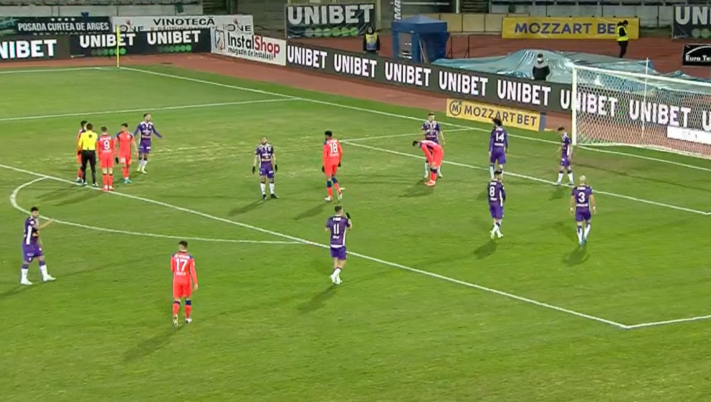 FC Argeș – FCSB 1-0, Live Video Online. Ocazie mare pentru roș-albaștri! Andrei Vlad, schimbat la pauză după gafa din prima repriză