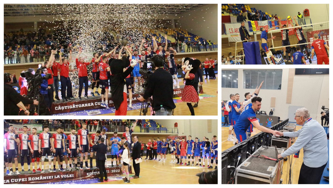Arcada Galaţi a câștigat Cupa României la volei masculin. Campioana s-a impus clar în finala cu Steaua, aceasta din urmă susținută din tribună și de legendarul antrenor Tănase Tănase