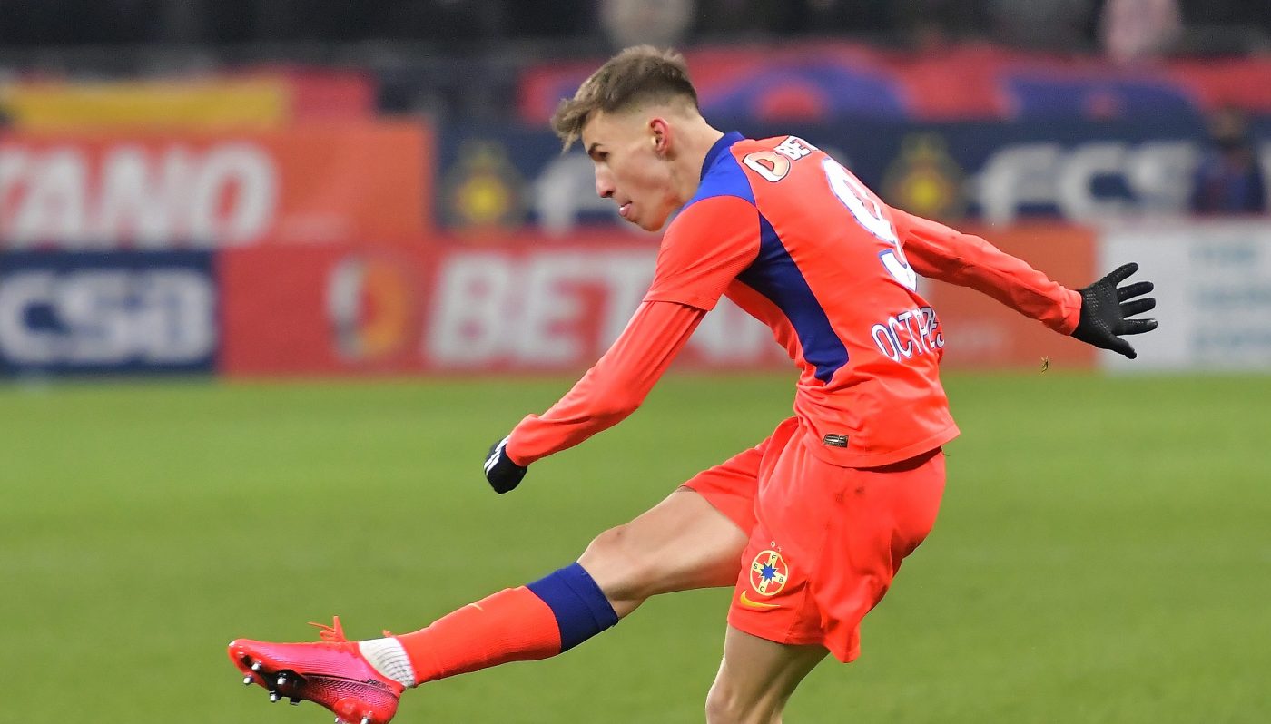 Octavian Popescu, gol de senzație în FCSB – FC Voluntari, la ultima fază! Șutul său, foarte aproape să devină marcă înregistrată | VIDEO