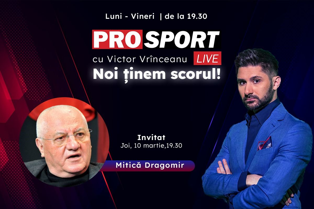 ProSport Live, o nouă ediție premium pe prosport.ro! Dumitru Dragomir, fostul președinte LPF, analizează cele mai importante subiecte din fotbal și îți dă câteva sugestii despre ce poți paria!