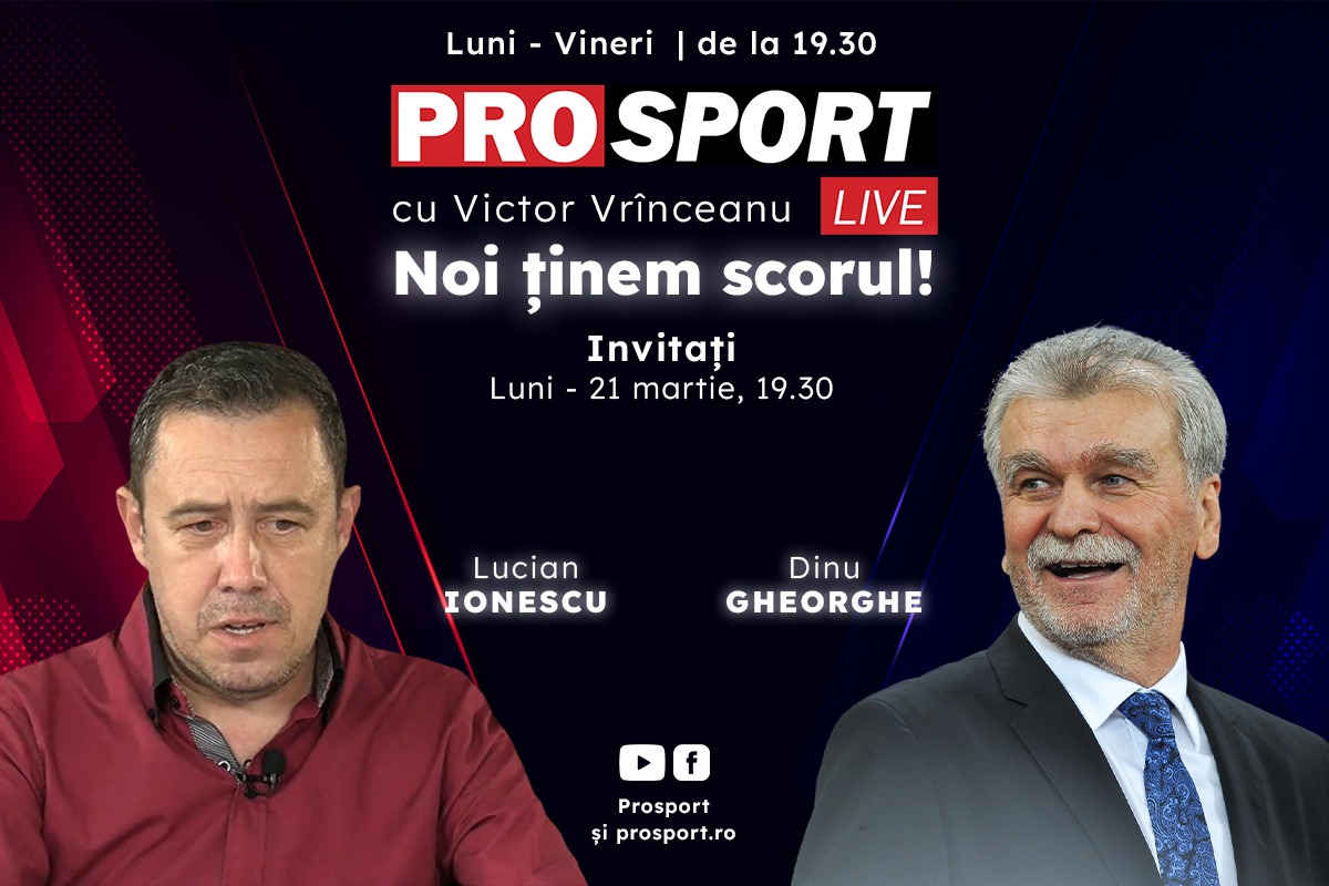 ProSport Live, o nouă ediție premium pe prosport.ro! Dinu Gheorghe și Lucian Ionescu vorbesc despre cele mai importante subiecte din fotbal!