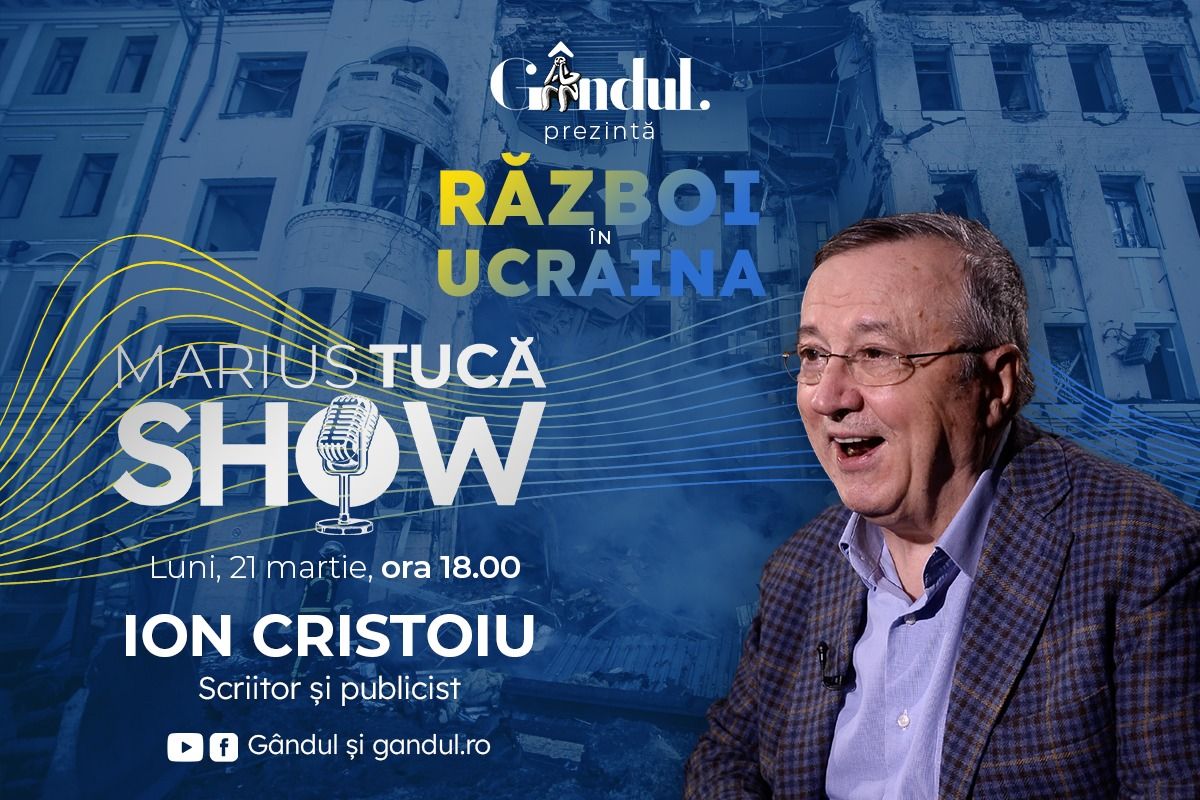 Marius Tucă Show începe luni, 21 martie de la ora 18.00, live pe gandul.ro cu o nouă ediție specială