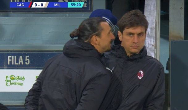 Moment amuzant cu Zlatan Ibrahimovic și Ciprian Tătărușanu în prim-plan! Cei doi au izbucnit în râs la meciul Cagliari – AC Milan | VIDEO