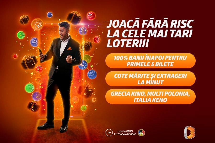 ADVERTORIAL | PRIMEȘTI BANII ÎNAPOI PENTRU PRIMELE 5 BILETE JUCATE LA LOTERIILE DE PE BETANO!