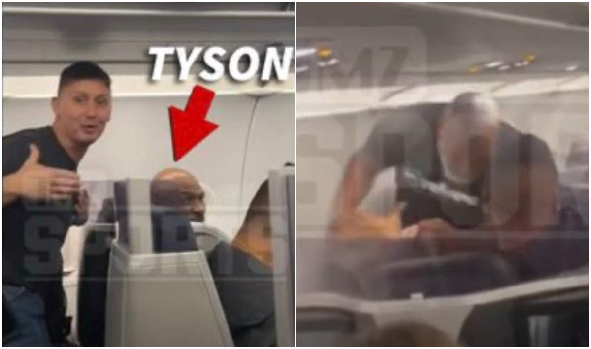 Imagini șocante cu Mike Tyson! Legendarul boxer a sărit cu o rafală de pumni asupra unui tânăr care l-a agasat în avion | VIDEO