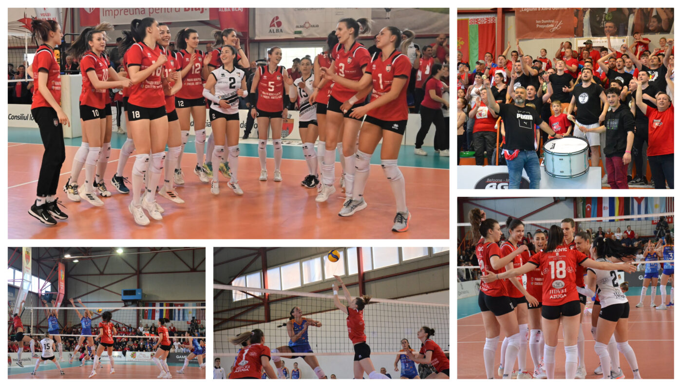 Volei Alba Blaj, aproape campioană pentru a șasea oară! Câștigătoarea Cupei s-a impus clar și în derby-ul din play-off cu CSM Târgoviște