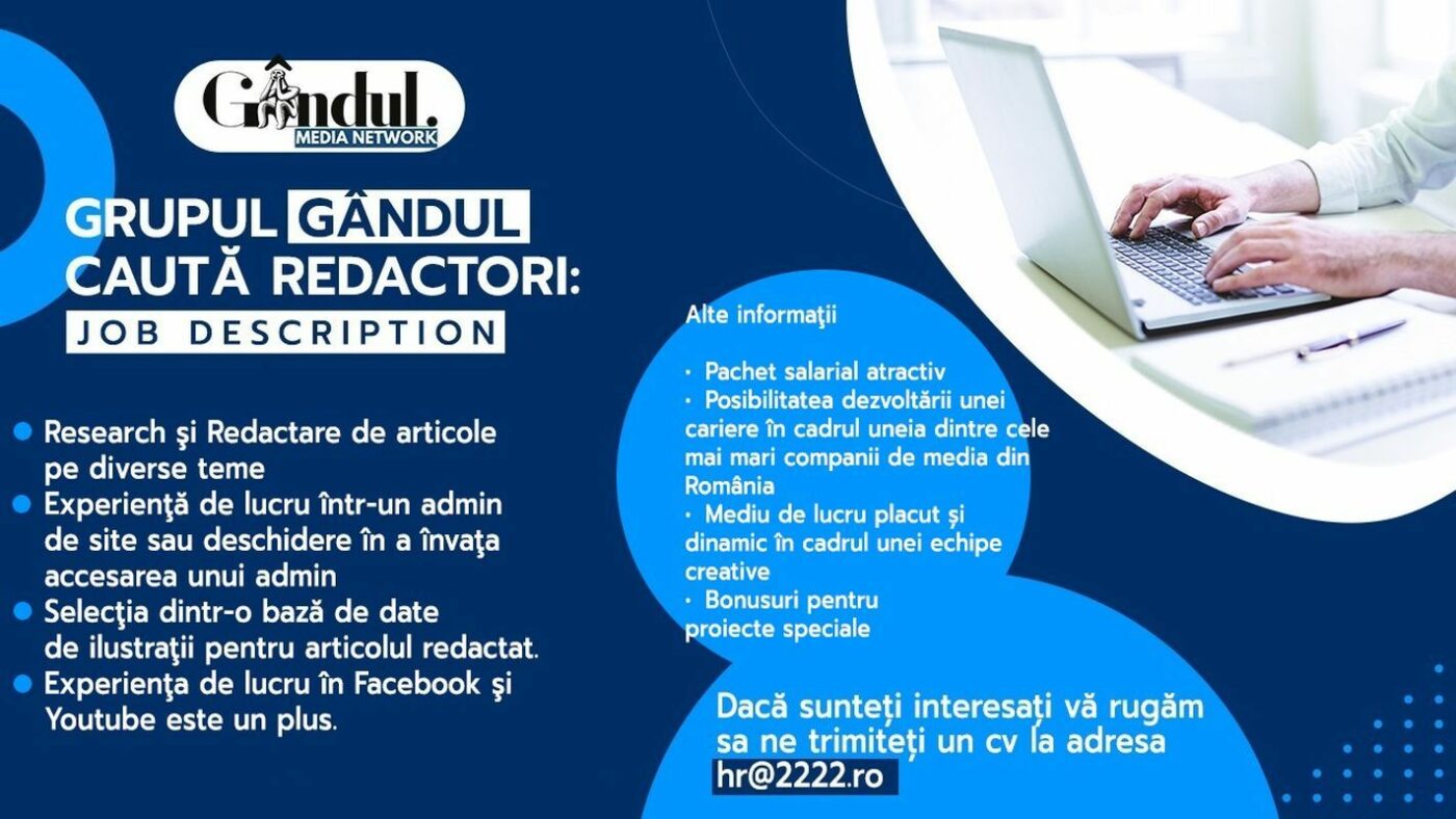 Grupul Gândul caută redactori!