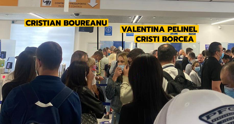 Imagini fabuloase: întâlnire-șoc a „triunghiului” Cristi Borcea – Valentina Pelinel – Cristi Boureanu! Au dat nas în nas în aeroport | FOTO