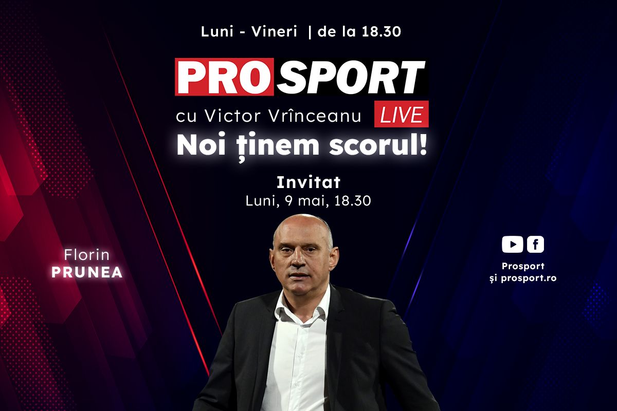 ProSport Live, o nouă ediție pe prosport.ro! Florin Prunea vorbește despre războiul total între FCSB și CFR Cluj pentru titlu, dar și despre ultimele pregătiri de la Dinamo înainte de baraj!