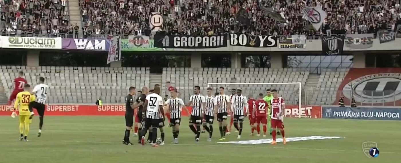 U Cluj – Dinamo 1-0, Live Video Online în manșa tur a barajului de promovare / retrogradare. Irobiso, ratare uriașă