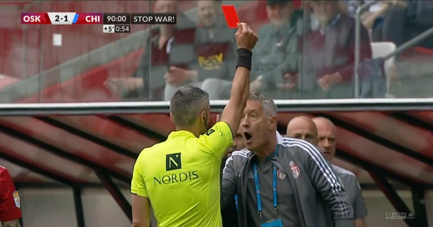Meciul dintre Sepsi și Chindia s-a încheiat cu scandal! Cristiano Bergodi a fost eliminat de arbitrul Radu Petrescu: „De asta m-am enervat!” | VIDEO