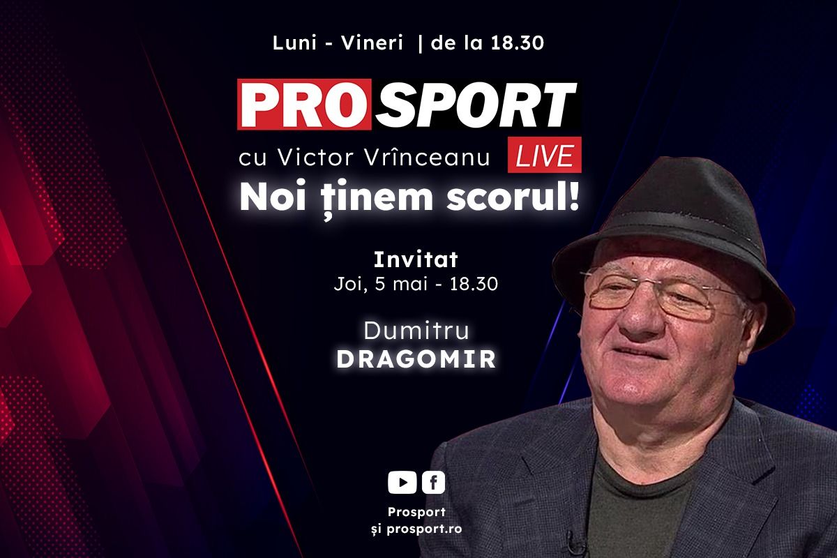 ProSport Live, o nouă ediție premium pe prosport.ro! Dumitru Dragomir e pregătit să dea cele mai bune ponturi în Superliga lu’ Mitică