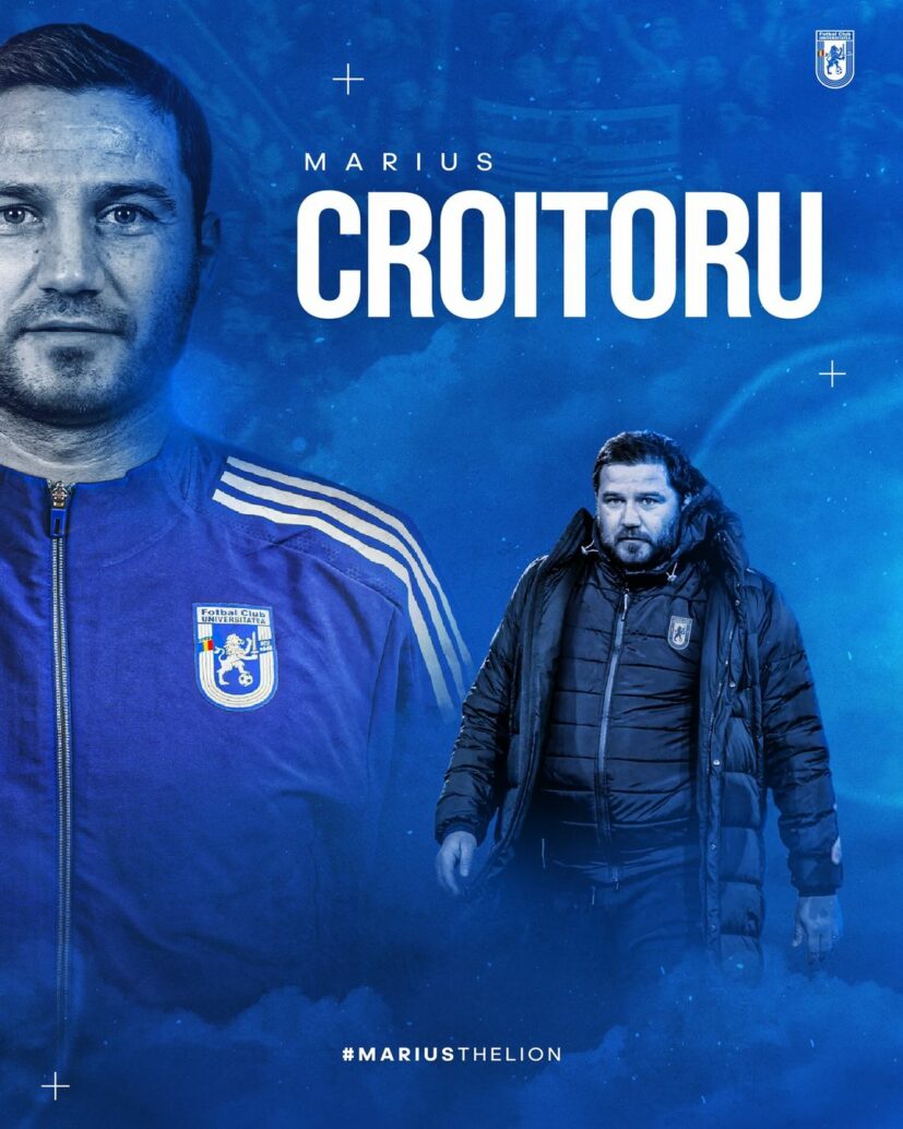 Marius Croitoru, optimist după prezentarea oficială la FC U Craiova: „Sunt cu gânduri de play-off!” Antrenorul a rezolvat deja primul transfer în Bănie