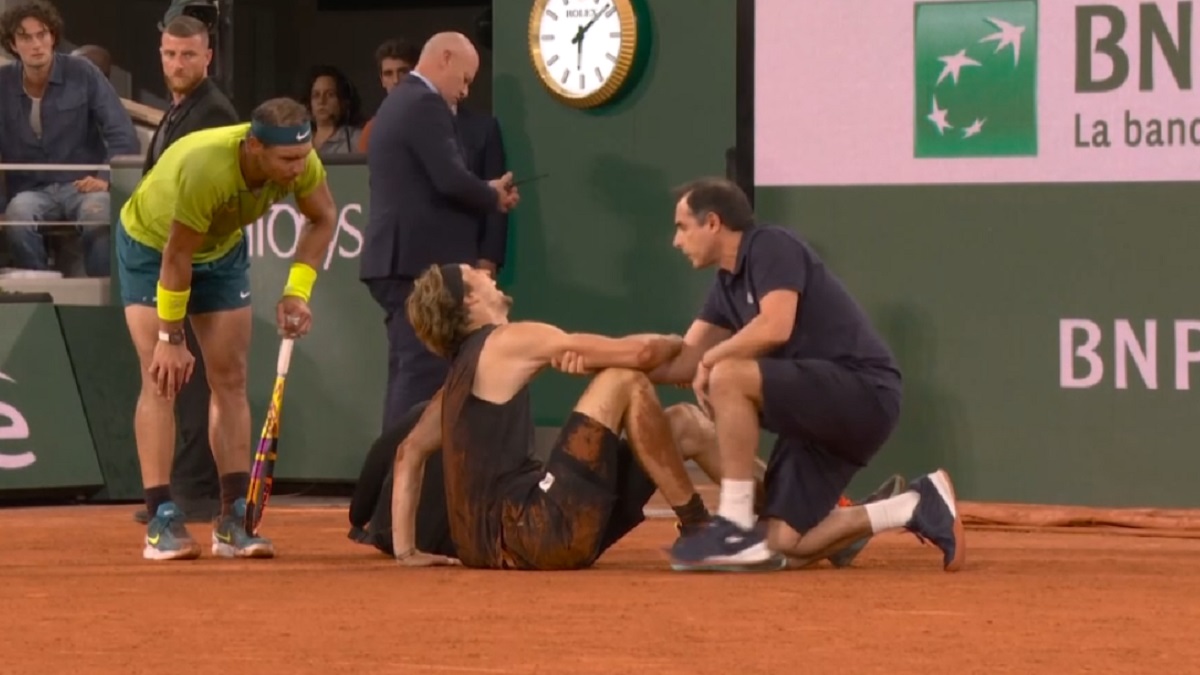 Accidentare șocantă a lui Alexander Zverev în semifinala cu Rafael Nadal de la Roland Garros: neamțul a urlat și s-a zvârcolit la propriu de durere! Spaniolul e în finală pentru a 14-a oară | VIDEO