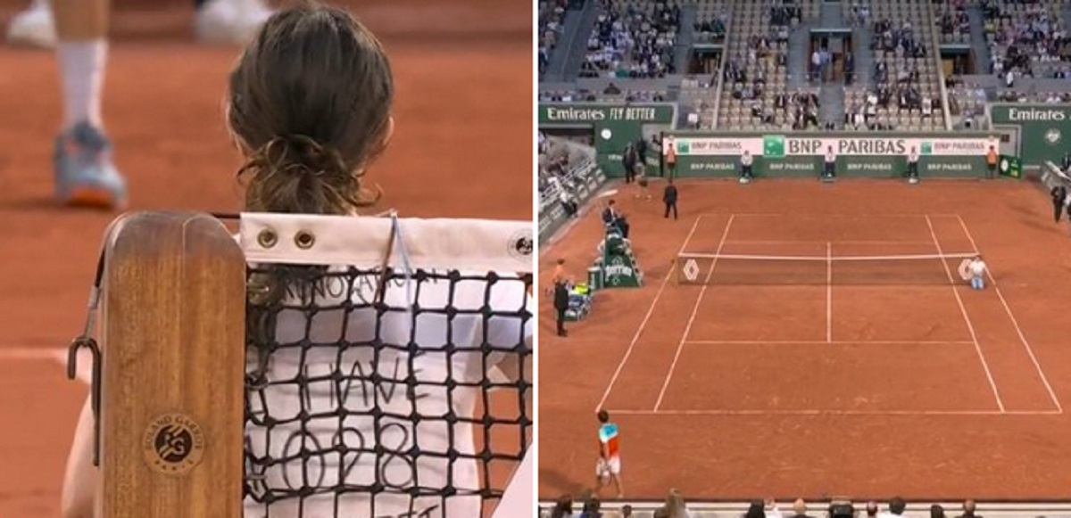 Incident bulversant în a doua semifinală de la Roland Garros! O femeie s-a legat de fileu, iar jucătorii au plecat la vestiare | VIDEO