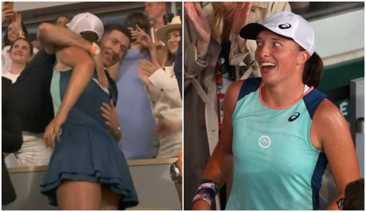 Fază neașteptată după finala Roland Garros! Iga Swiatek a urcat în tribună și nu i-a venit să creadă când Robert Lewandowski a apărut în fața ei | FOTO & VIDEO