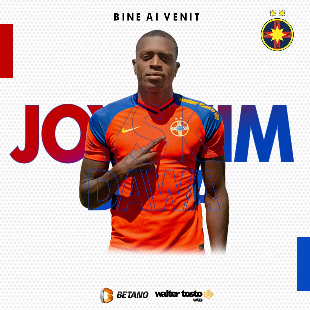 Primele imagini cu Joyskim Dawa la FCSB: „Să aibă cât mai multe succese!” Ce număr va purta pe tricou