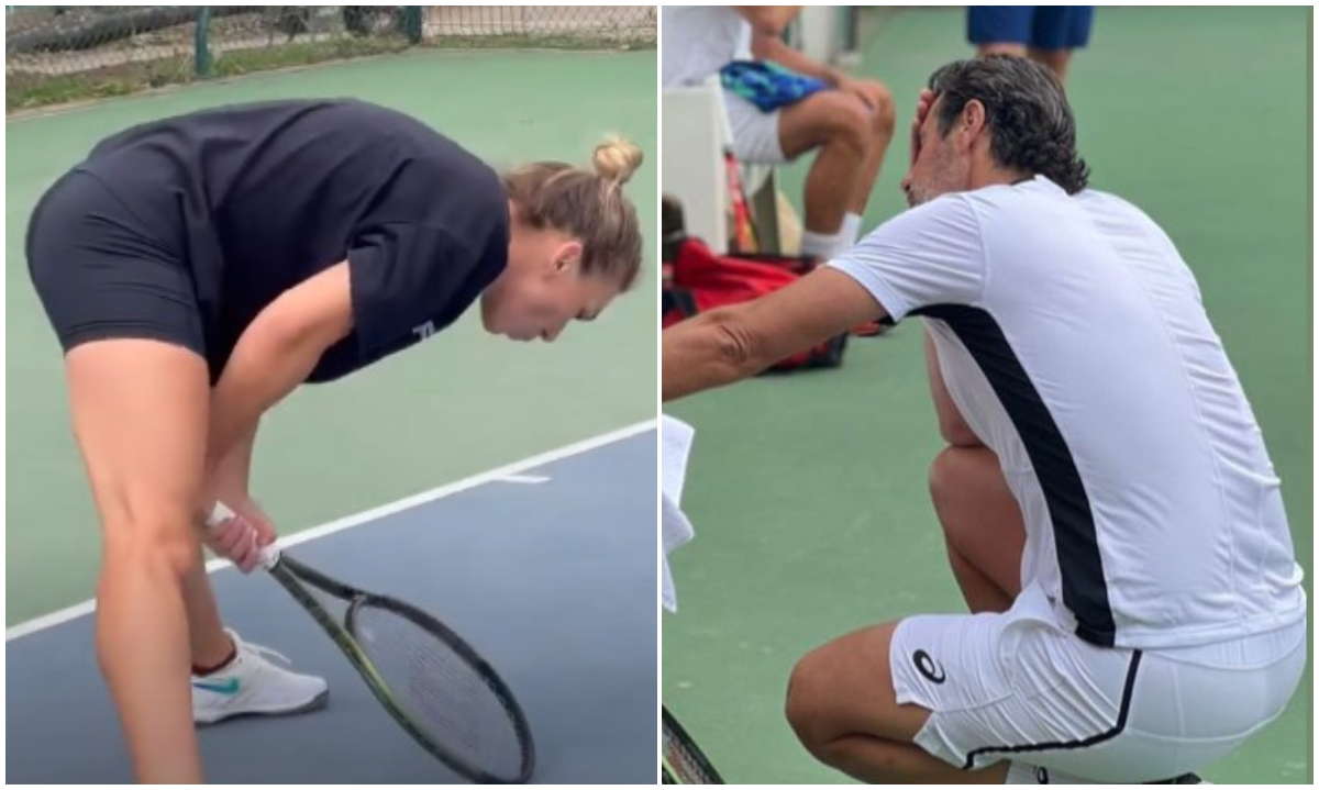Simona Halep i-a dat dureri de cap lui Patrick Mouratoglou la ultimul antrenament! Ce i-a putut spune românca fostului antrenor al Serenei Williams: „Asta e singura problemă!” FOTO