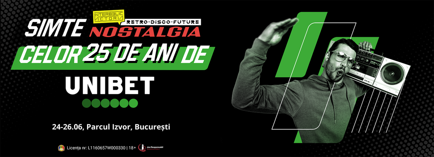 Unibet, partener oficial al Festivalului Nostalgia din București, 24 – 26 iunie 2022