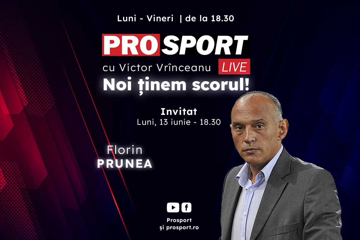 ProSport Live, o nouă ediție pe prosport.ro! Florin Prunea va analiza situația explozivă de la Craiova, după ce Reghecampf a fost demis, și șansele României cu Muntenegru