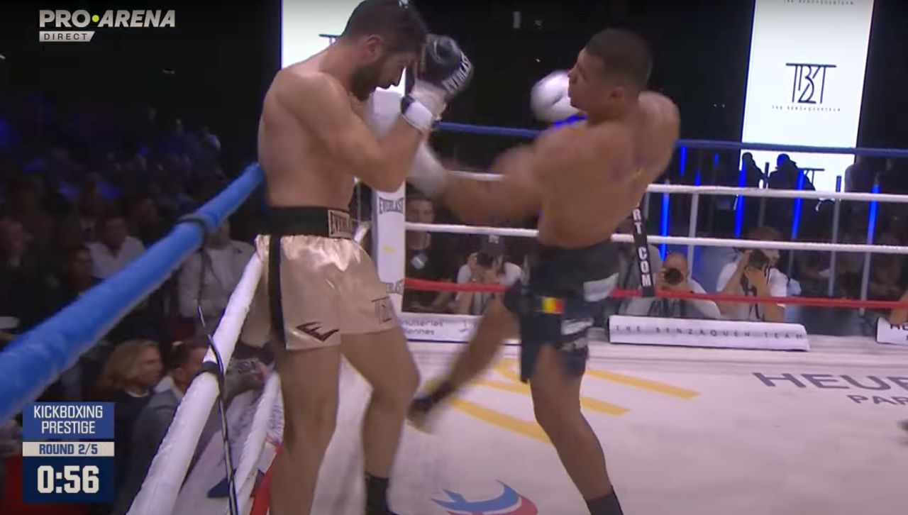 Florin Rambo Lambagiu, furat ca în codru în meciul pentru centura mondială la kickboxing | VIDEO