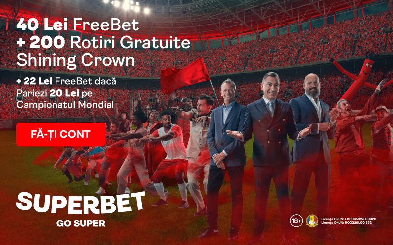 Bonus Superbet fără depunere de 40RON + 200 FS, dar și alte surprize pentru Cupa Mondială (P)