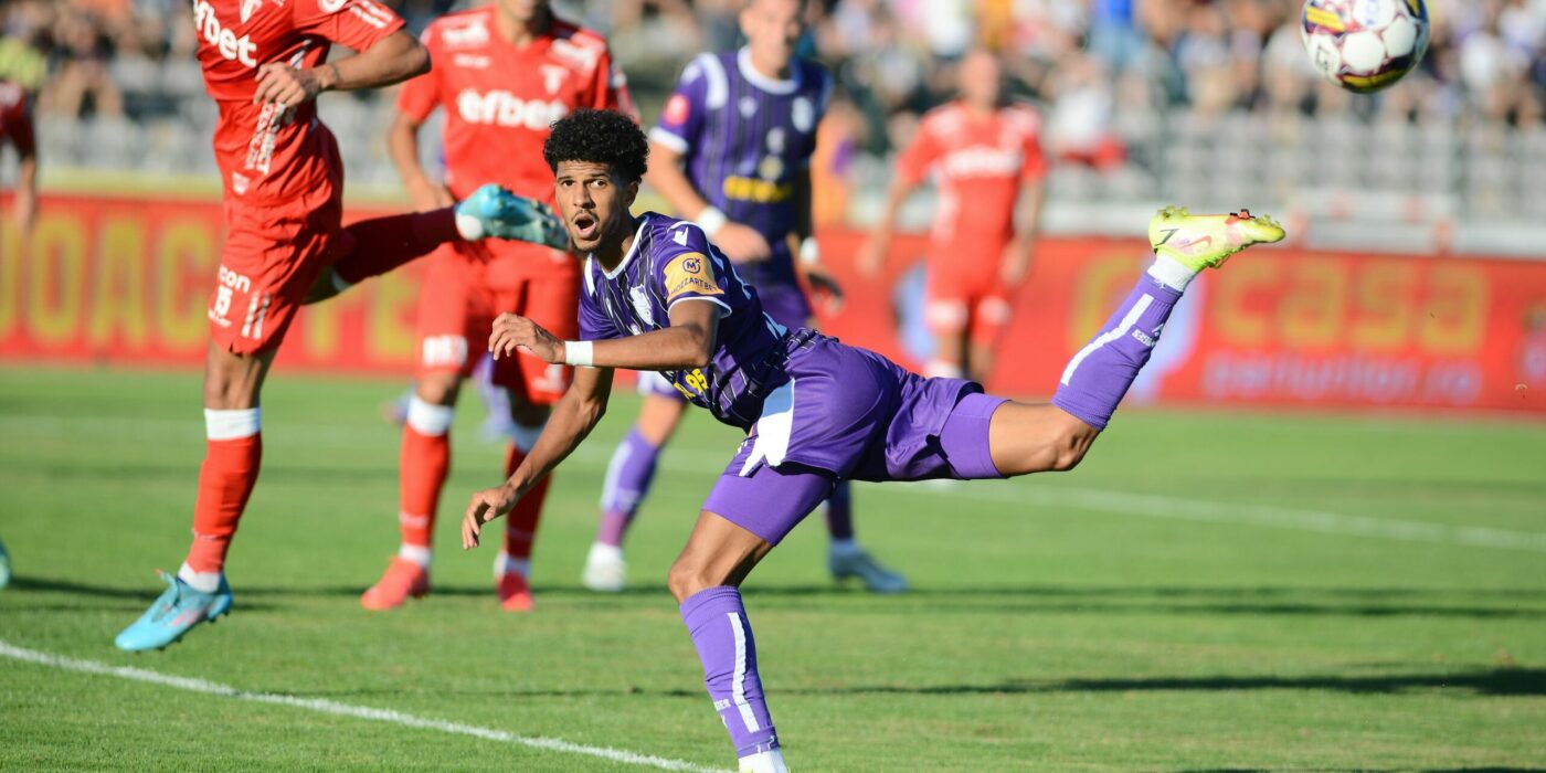 Dorian Bertrand, revelația lui FC Argeș, după ce a reușit să marcheze o dublă și să aducă victoria cu UTA: „Obiectivul nostru este să câștigăm mereu”