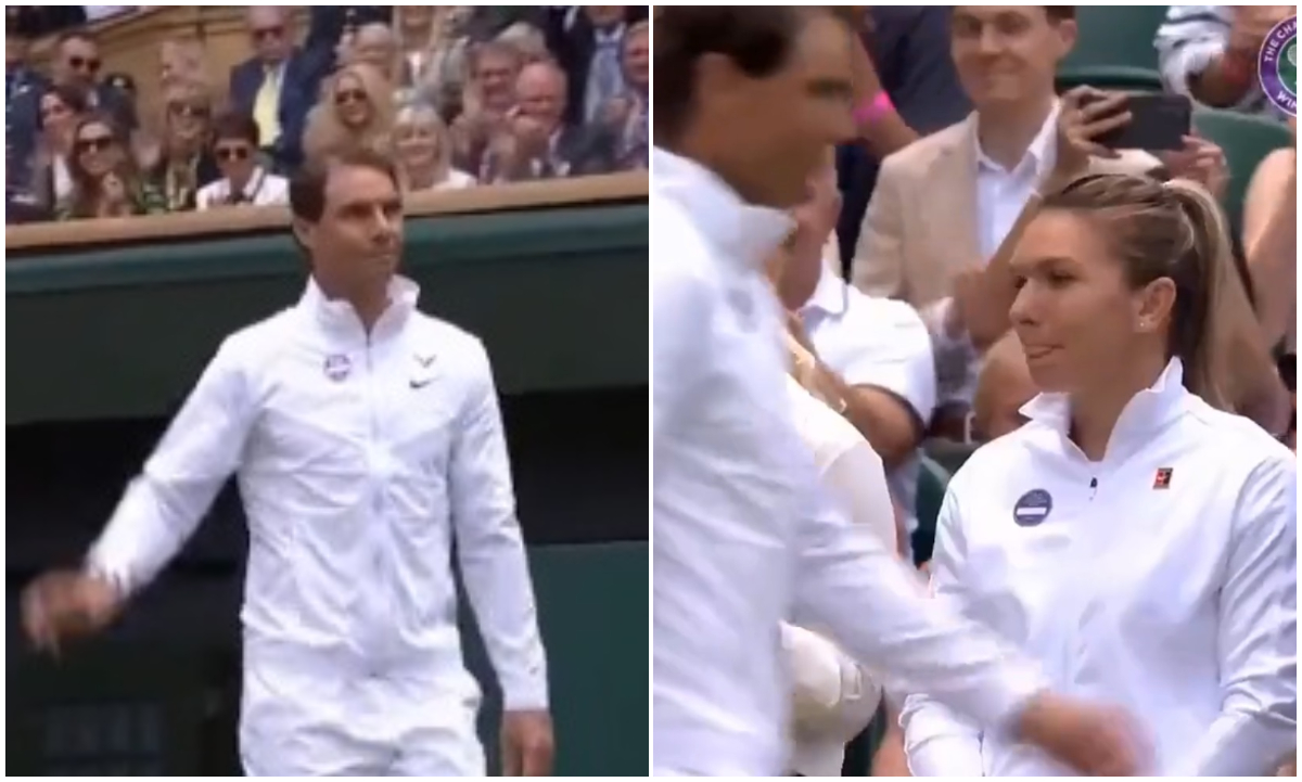 Simona Halep, gest controversat în momentul în care Rafael Nadal a trecut pe lângă ea la Wimbledon! Fanii spaniolului, indignați: „Patrick Mouratoglou i-a pus asta în contract!” VIDEO
