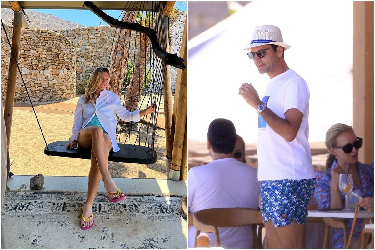Simona Halep, vacanță de lux în Mykonos! Se poate întâlni cu „Regele” Roger Federer! GALERIE FOTO