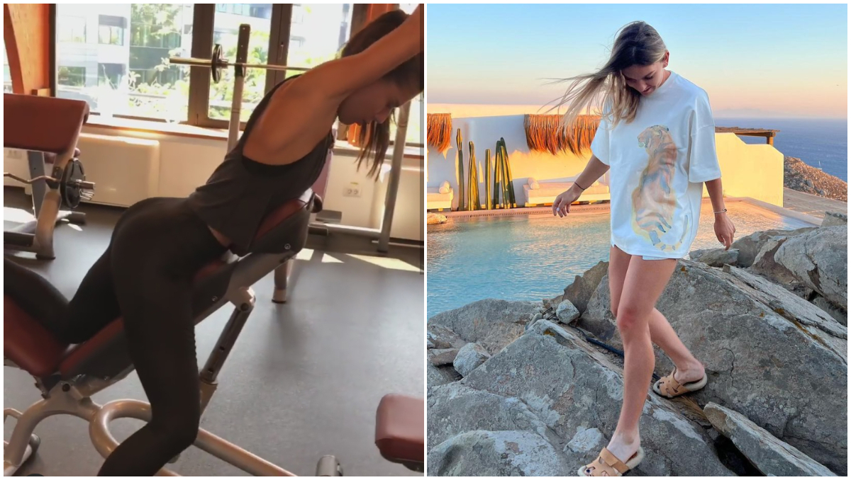 Una la plajă, cealaltă la treabă! Ce apariție a avut Sorana Cîrstea în timp ce Simona Halep se relaxa în vacanță | FOTO