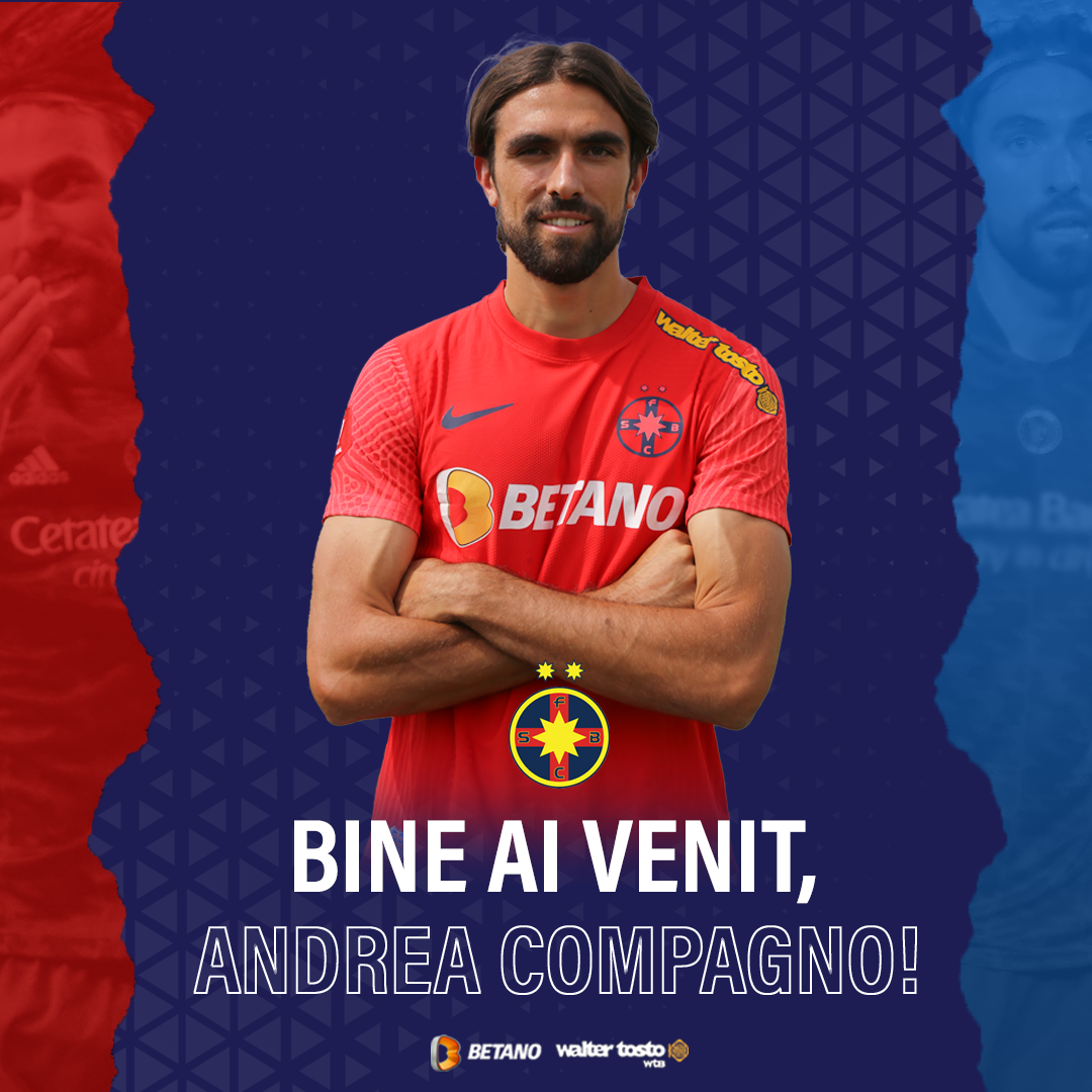 Andrea Compagno a aflat ce număr va purta la FCSB! Italianul, prezentat oficial de roș-albaștri: „Bine ai venit!”