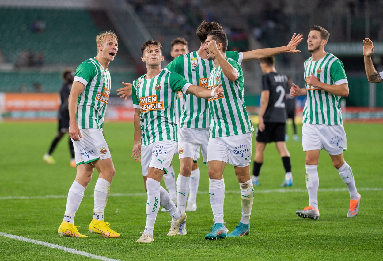 Ce dramă pentru Laurențiu Reghecampf! Neftci Baku, eliminată de Rapid Viena din Conference League, după o dublă de coșmar