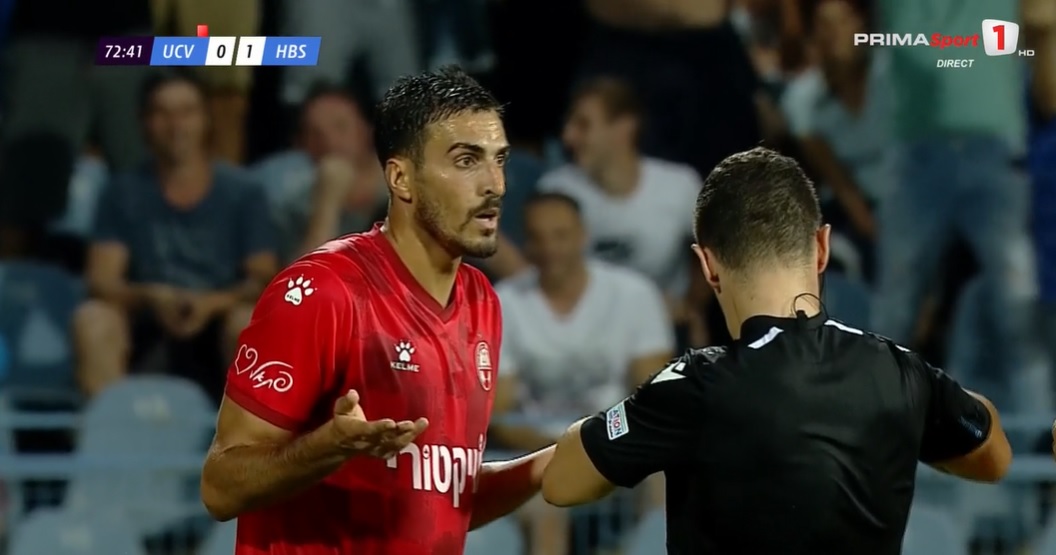 Hatem Elhamed, „cadou” pentru Universitatea Craiova în Conference League! Cum a văzut cartonașul roșu fostul jucător al lui Dinamo și a făcut penalty-ul transformat de Ivan
