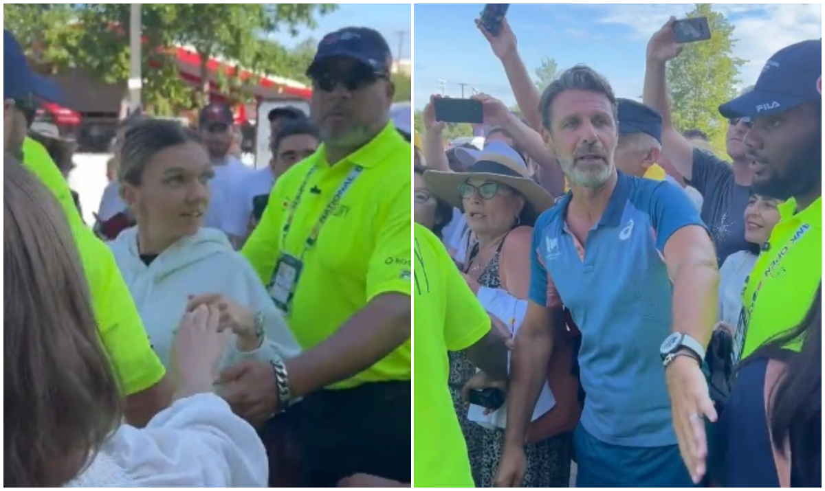 Imagini demențiale la Toronto! Simona Halep, scoasă cu bodyguarzii din mulțimea de fani după ce a cucerit titlul! Patrick Mouratoglou, reacție genială: „Lăsați-i doar pe români!” VIDEO
