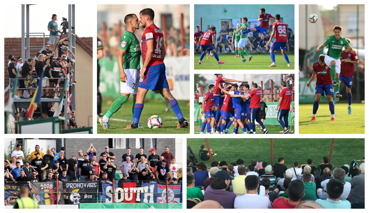 Spectatorii au stat și pe jos, iar primarul a huiduit arbitrul la final! Tot ce nu s-a văzut la televizor de la meciul CSC Dumbrăvița – Steaua 0-3
