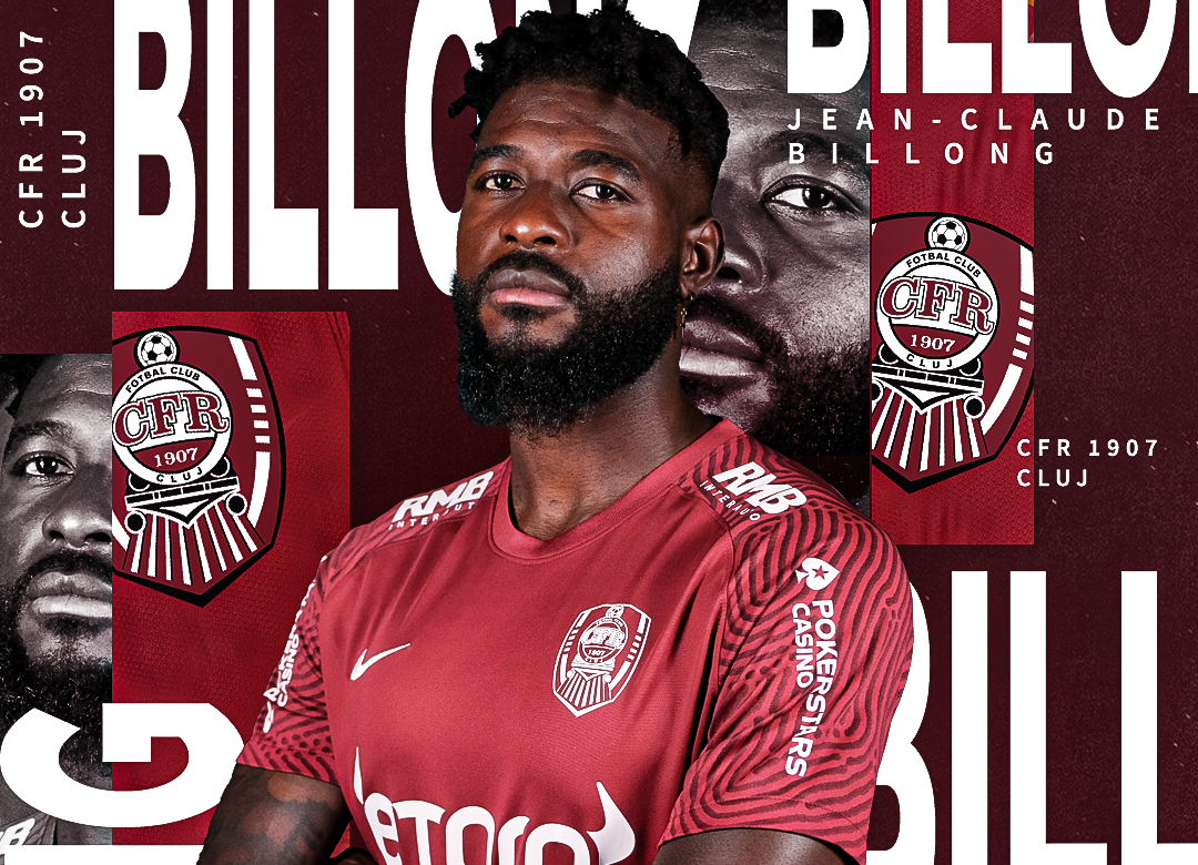 CFR Cluj a confirmat oficial transferul lui Jean Claude Billong! Internaționalul camerunez a ajuns sub comanda lui Dan Petrescu
