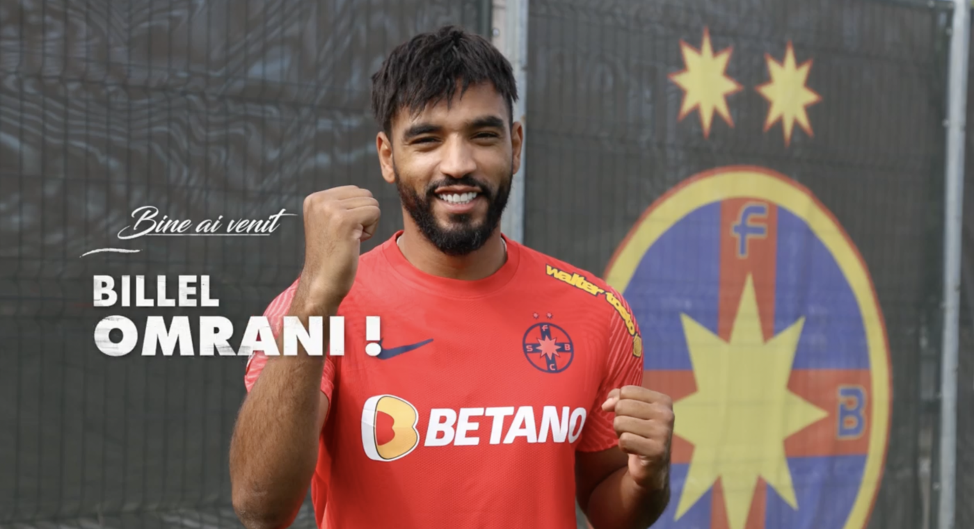 FCSB l-a prezentat oficial pe Billel Omrani! Ce număr va purta la roș-albaștri fostul jucător de la CFR Cluj