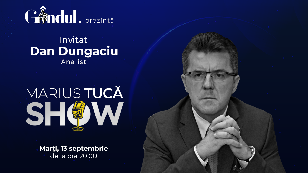 Marius Tucă Show începe marți, 13 septembrie de la ora 20.00, live pe gândul.ro