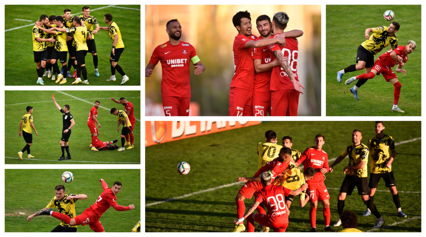 Surpriza primei ligi, FC Hermannstadt, chinuită la Brașov, chiar dacă a jucat 75 de minute în superioritate! Muțiu i-a dus pe sibieni în grupele Cupei României