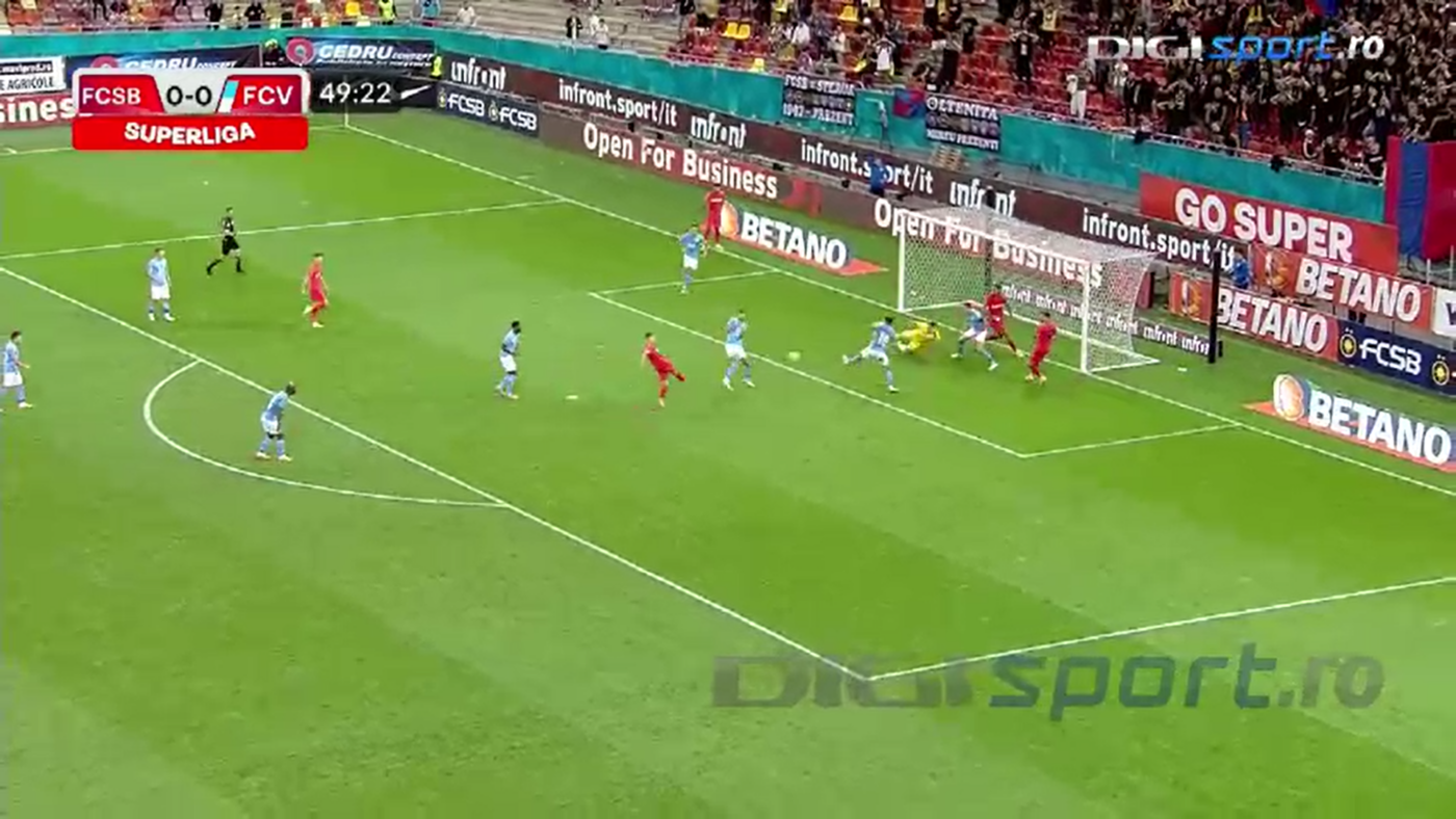 Fază controversată la FCSB – FC Voluntari! Echipa lui Nicolae Dică ar fi putut să primească un penalty pe Arena Națională | VIDEO