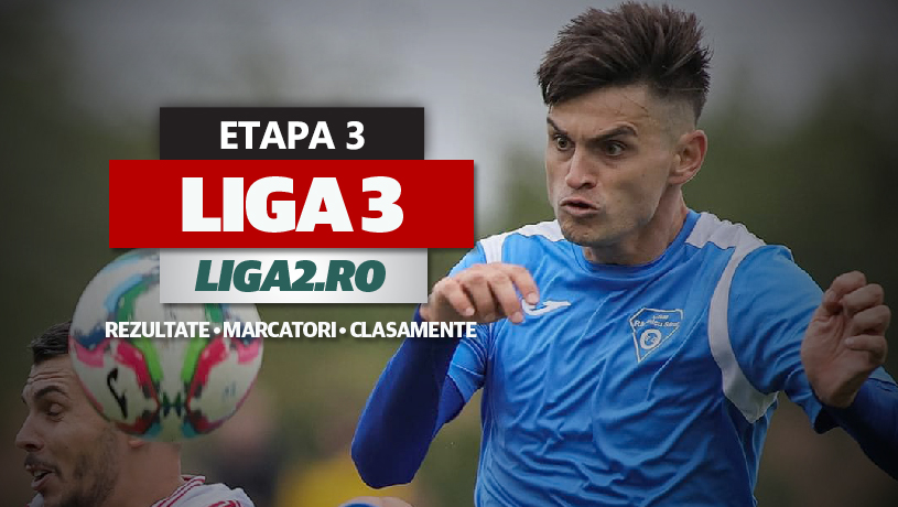 Liga 3, etapa 3 | 18 meciuri sunt programate să se dispute astăzi. Doar 17 echipe mai au punctaj maxim după primele două etape