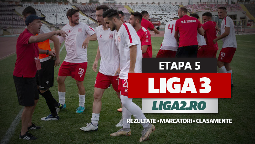 Liga 3, etapa 5 | Bistrița, victorie mare cu liderul CSM Satu Mare. Cugir, revenire spectaculoasă cu Ocna Mureș. ”Satelitul” celor de la Viitorul Pandurii a pierdut la ”masa verde”