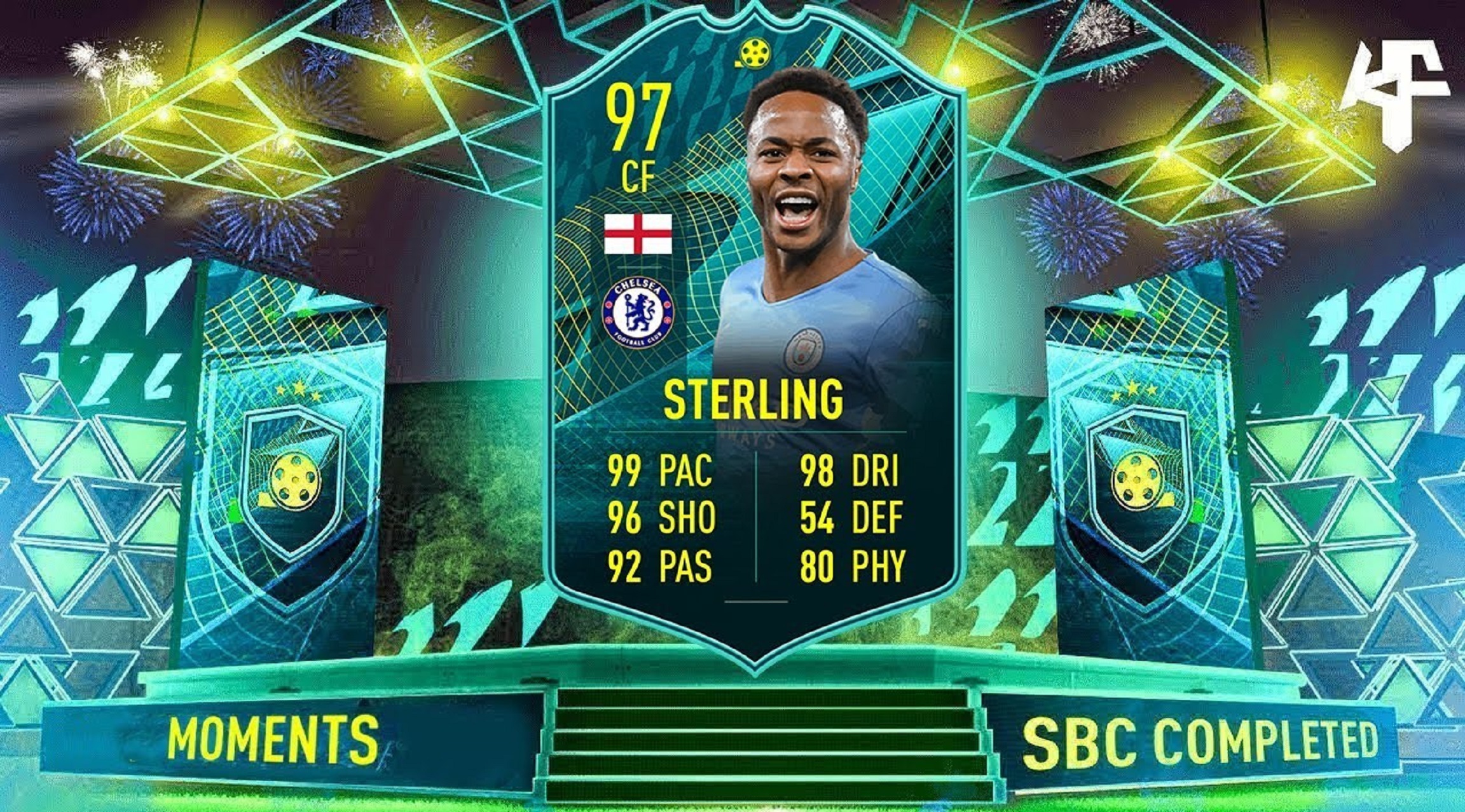 Cardul lui Raheem Sterling în FIFA 22