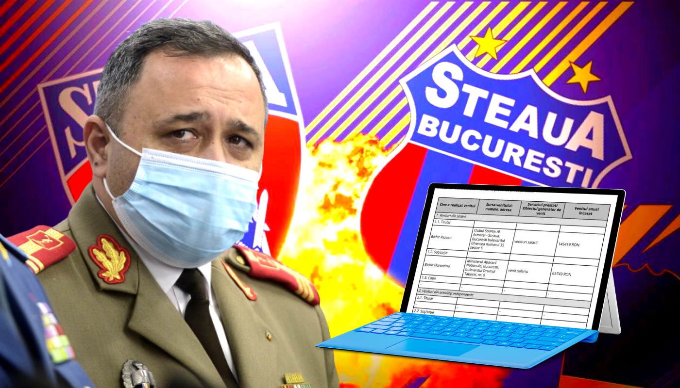 Ce salariu de corporatist are comandantul de la Steaua, Ștefan Răzvan Bichir: cu cât a crescut în 2022, deși secția de fotbal, cea mai importantă a clubului, nu are drept de promovare în Superliga! Reacție oficială a CSA și declarația de avere | EXCLUSIV