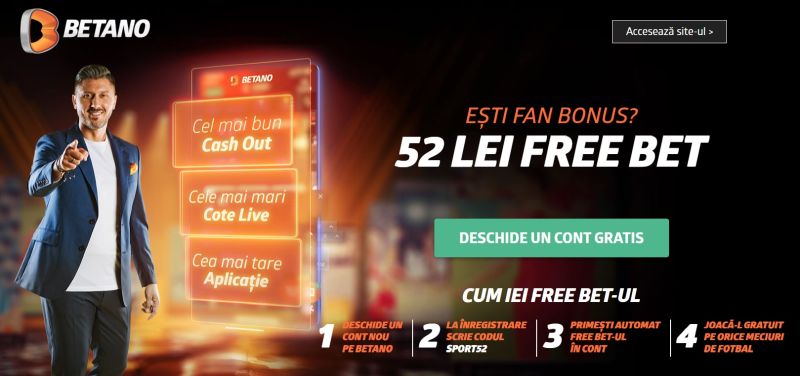 52RON fără depunere la Betano! Vezi cum îi poți încasa! (P)