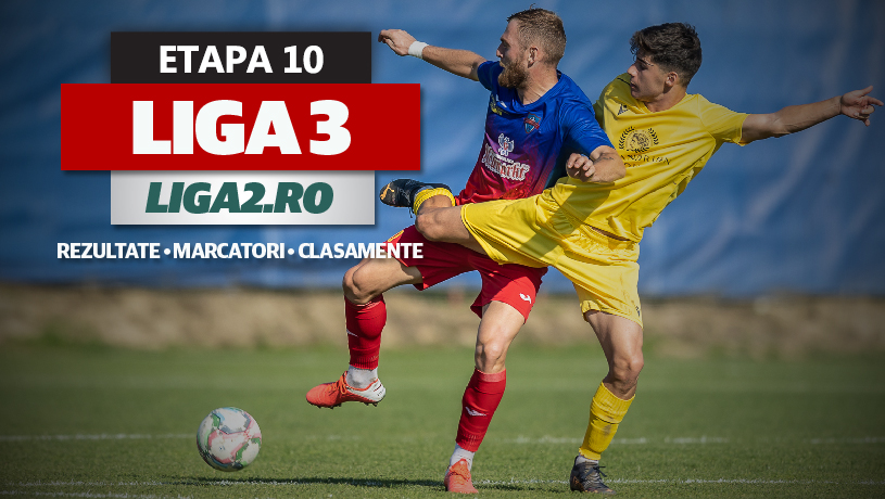 Liga 3, etapa 10 | 14 meciuri se dispută astăzi, în prima rundă a returului. Patru echipe din 99 sunt neînvinse în acest sezon